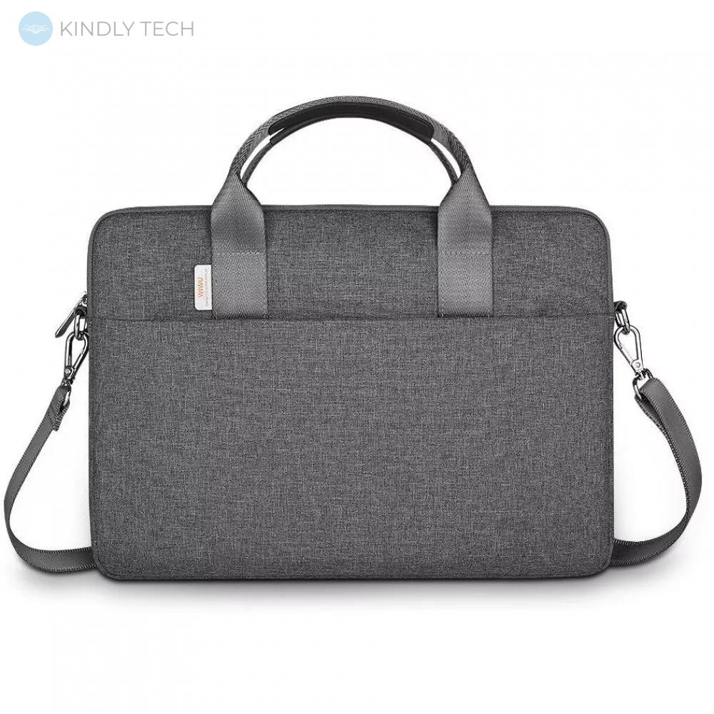 Сумка для ноутбука Чохол для ноутбуків Дипломат 15.6" — WiWU Minimalist Pro Laptop bag — Gray