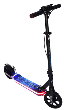 Прочный двухколесный самокат Scooter Urban YDT-03D складной, светящиеся колеса, до 120 кг.