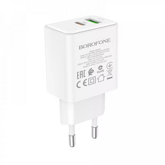 Мережевий зарядний пристрій 20W PD | QC3.0 - Borofone BA67A - White