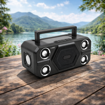 Стильная портативная Bluetooth колонка TS-5581 с RGB-подсветкой.