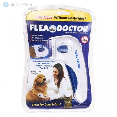 Електрична гребінець для тварин Flea Doctor з функцією знищення бліх