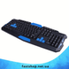 Игровая беспроводная клавиатура + мышка HK8100 Black-blue