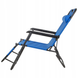 Крісло-шезлонг розкладний з подушкою Beach Chair два підлокітники, Синій