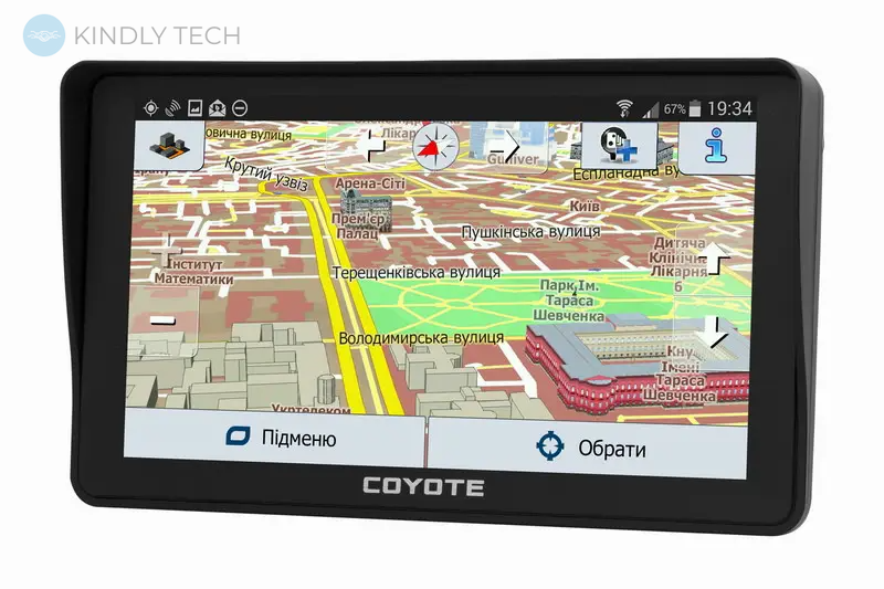 Автомобільний GPS навігатор 7" COYOTE android FM+8G+DDR 512/8