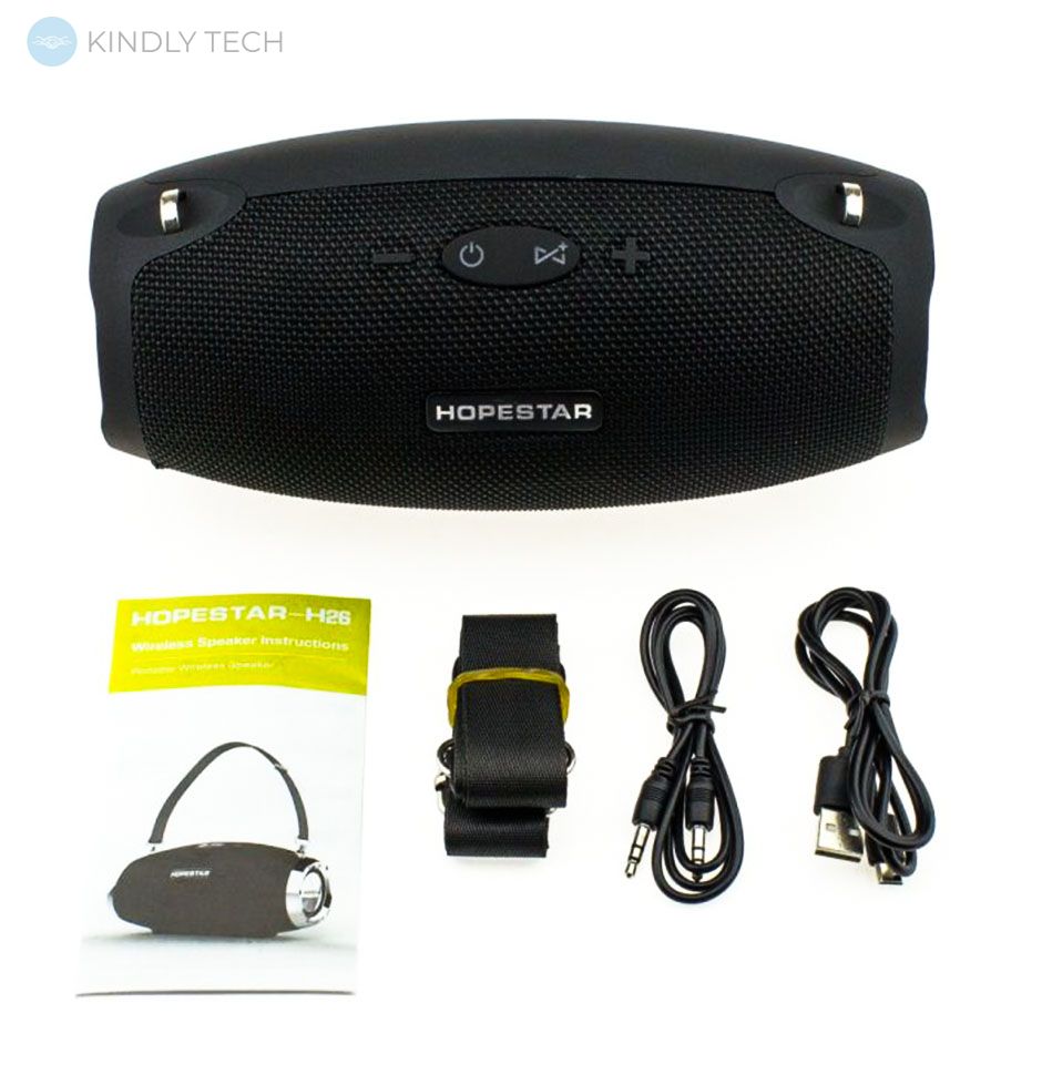 Портативна бездротова колонка Bluetooth Hopestar H26 mini, Black