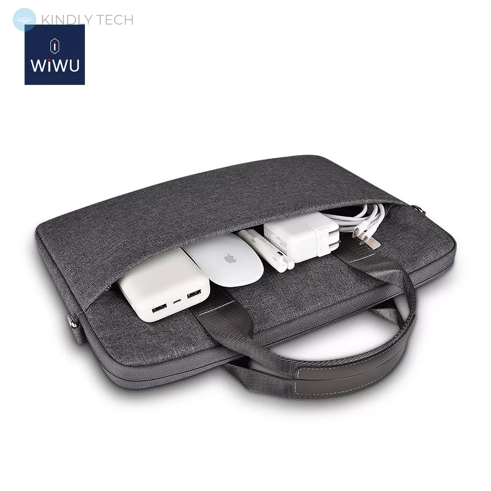 Сумка для ноутбука Чехол для ноутбуков Дипломат 15.6" (16.2") — WiWU Minimalist Laptop Bag — Black