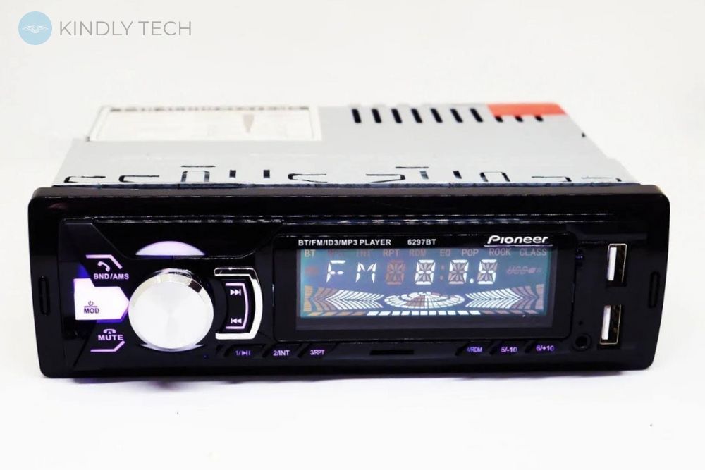 Автомагнитола 1DIN MP3 6297BT (1 USB, 2USB-зарядка, TF card, bluetooth)