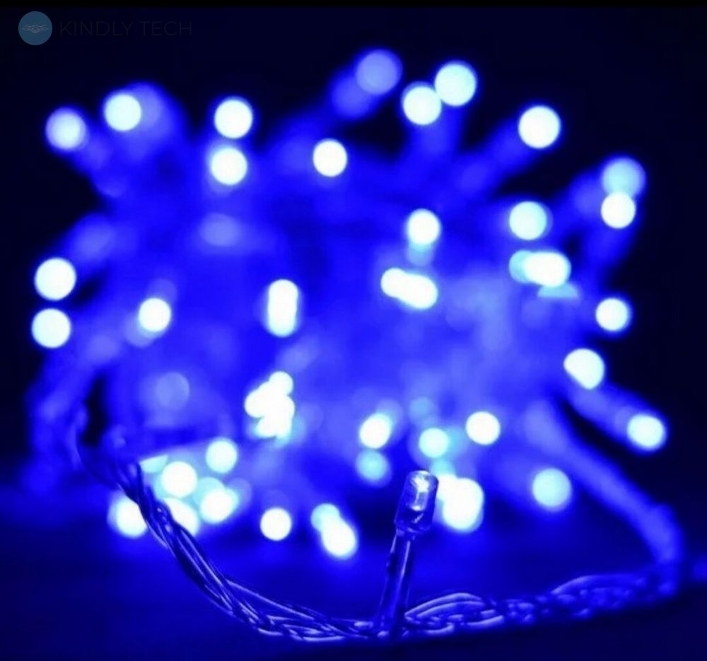 Гірлянда діод 300LED (RD-9033) Колір ламп-Синій, провід White