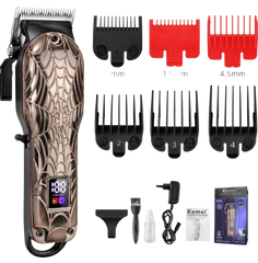 Машинка для стрижки волосся та бороди акумуляторна бездротова Kemei LFJ KM-2616
