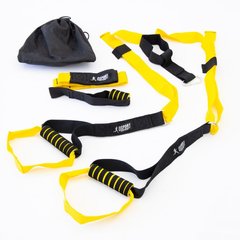 Тренувальні петлі TRX для кроссфіту та функціонального тренінгу Strap Training, Чорно-жовтий