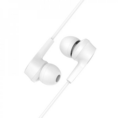 Дротові навушники з мікрофоном 3.5mm — Hoco M50 Daintiness — White