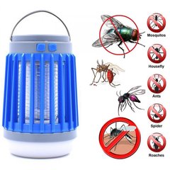 Лампа USB ліхтарик з пасткою від комарів 3 в 1 з вологозахистом, Синій