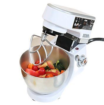 Миксер-тестомес планетарный BOMA BM-801 с металлической чашей 6L 1600W Белый