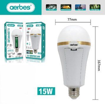 Світлодіодна LED лампа акумуляторна Aerbes 15W