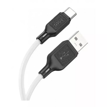 Кабель USB C 3A (1m) &mdash; Hoco X90 Cool Silicone &mdash; White