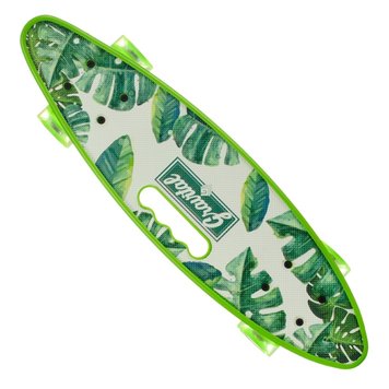 Скейт Пенни Борд (Penny Board) со светящимися колесами и ручкой, Green