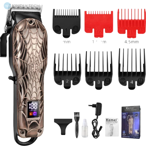 Машинка для стрижки волосся та бороди акумуляторна бездротова Kemei LFJ KM-2616