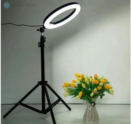 Кільцева LED лампа LS-360 (35 см) Світлодіодна лампа для селфі + пульт 3 кріп. тел.