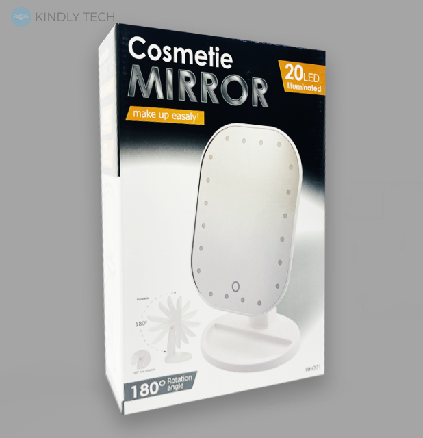 Зеркало с LED подсветкой овальное 20LED Cosmetie Mirror