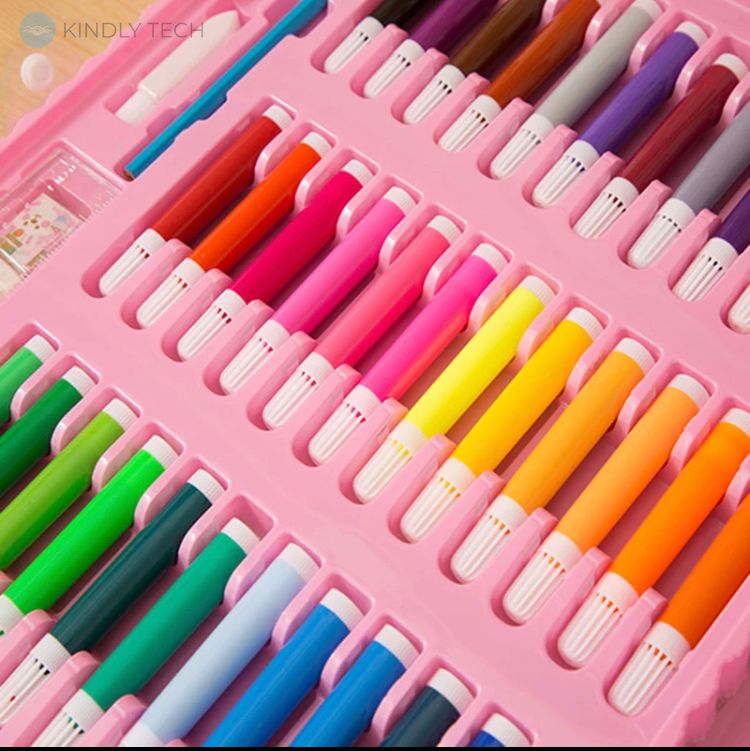 Детский набор художника для творчества в чемодане 86 предметов, Pink