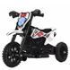 Яскравий дитячий електромотоцикл Cool Mountain 26X-130 з пультом керування та LED-фарами,Білий