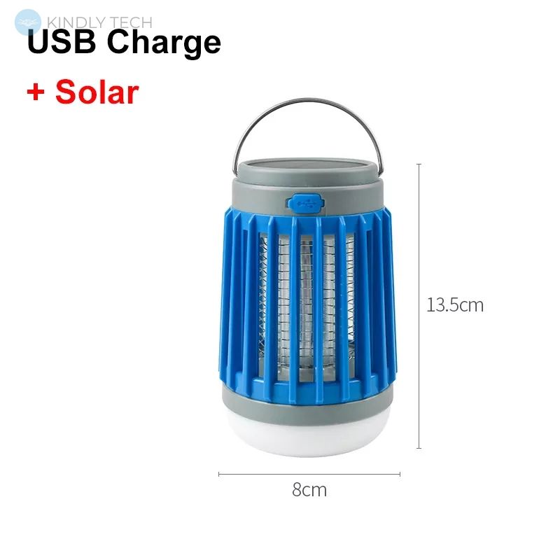 Лампа USB фонарик с ловушкой от комаров 3 в 1 с влагозащитой, Синий
