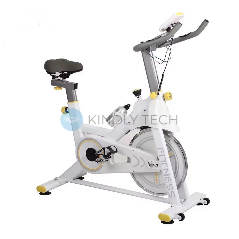 Профессиональный велотренажер Q3 Spin Bike 6 кг с магнитной погрузочной системой белый.