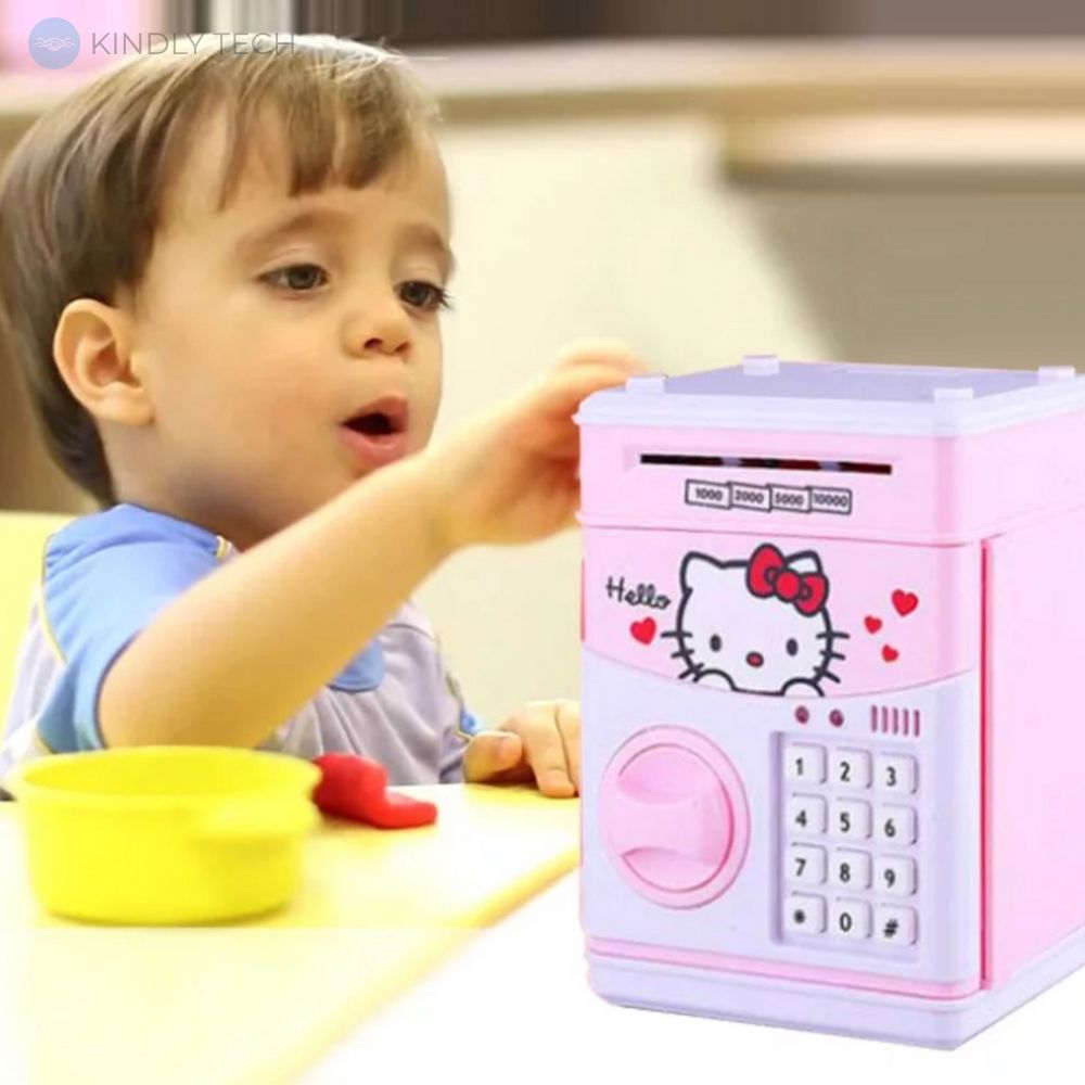 Електронна скарбничка, сейф "Hello Kitty" для дітей з кодовим замком