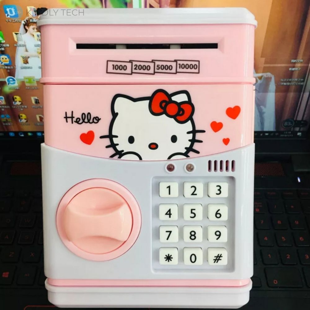 Электронная копилка, сейф "Hello Kitty" для детей с кодовым замком