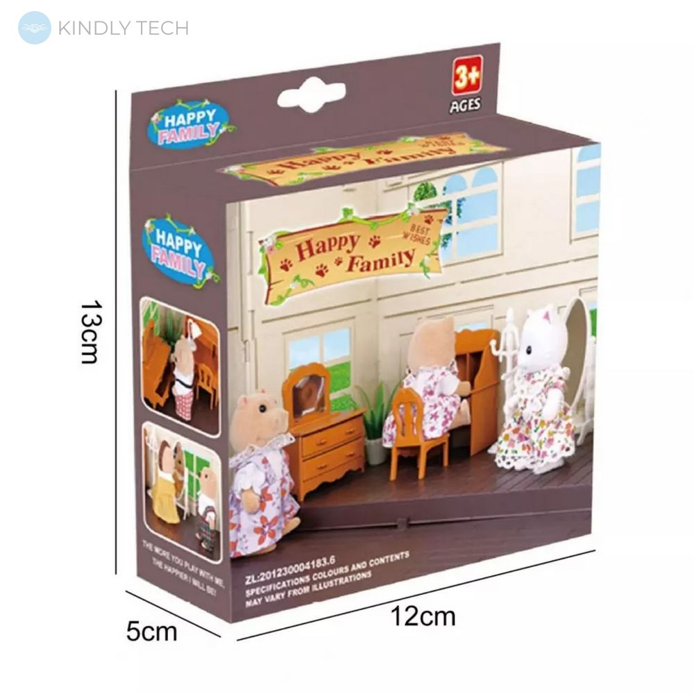 Игровой набор Happy Family с мини мебелью
