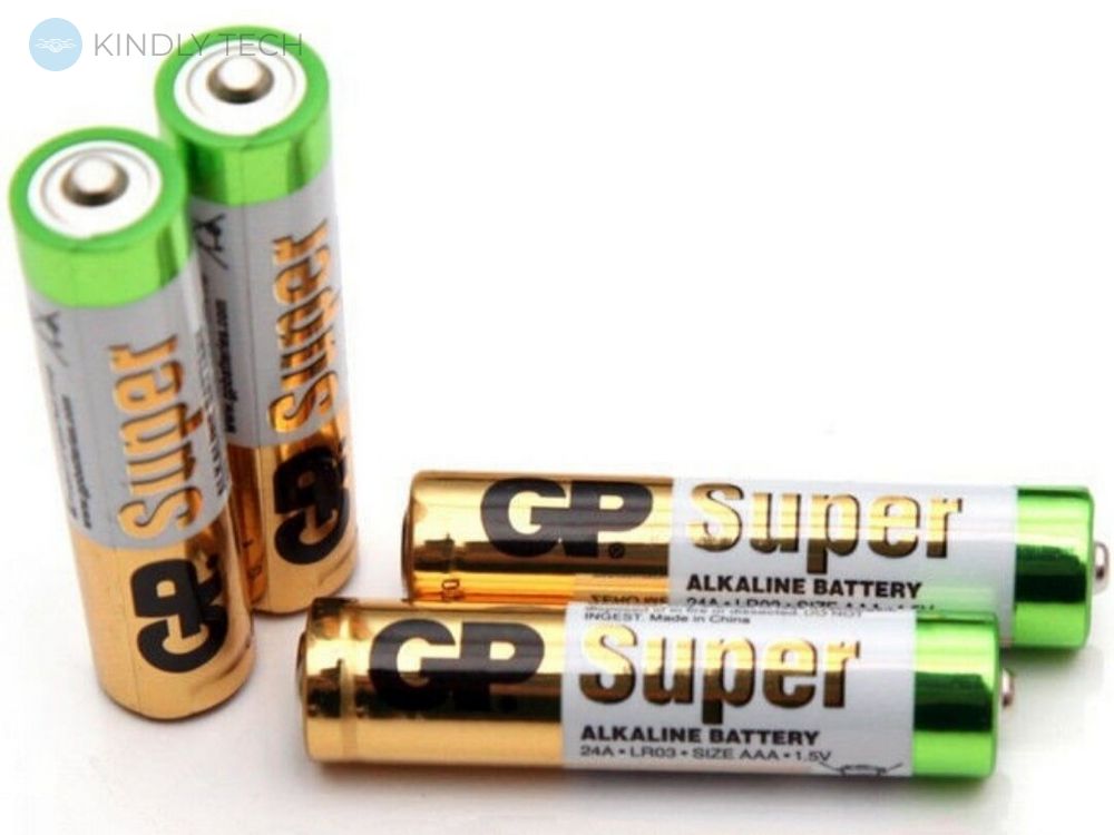 Батарейки міні-пальчикові (4 шт.) GP 1,5A-S2 Super Alkaline LR3, AAА