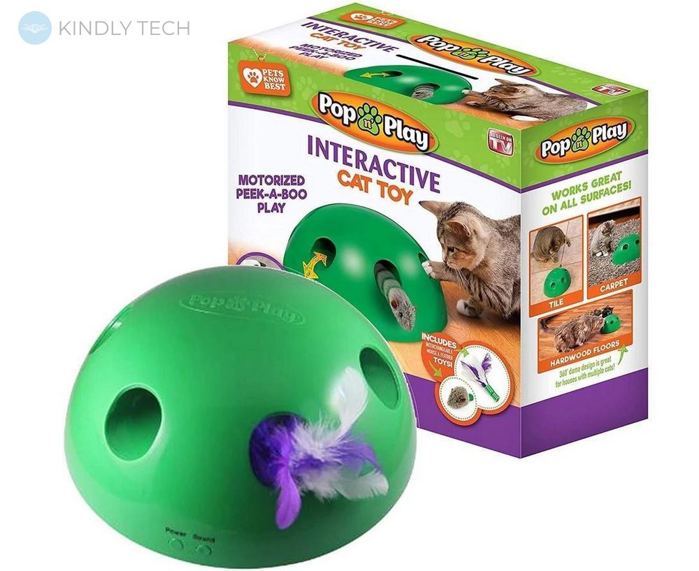 Интерактивная игрушка для кота Pop and Play Mouse