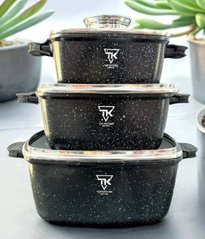 Набор кастрюль Top Kitchen (3 кастрюли) TК00025 Black