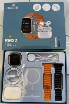 Смартгодинник Smart Watch RM22 (набір 3 в 1: Smart Watch + Навушники Air Pro + Power Bank)