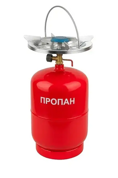 Газовий балон Пропан 12 літрів 5 кг у комплекті з пальником та ручкою