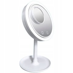 Настольное круглое зеркало с подсветкой и вентилятором Beauty Breeze Mirror Белое