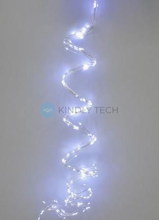 Гірлянда &laquo;Кінський хвіст&raquo; 200B-2, 200 LED, 2 м, синє світіння, прозорий дріт