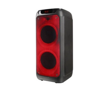 Мощная Bluetooth-колонка GD-8512 50 Вт с 2&times;8", RGB и двумя радиомикрофонами.