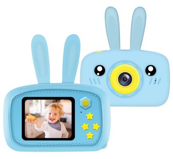 Детская фотокамера Baby Photo Camera Rabbit с автофокусом Х-500, Blue