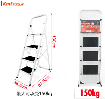 Стальная лестница KmtTOOLS 4 ступени, 130см