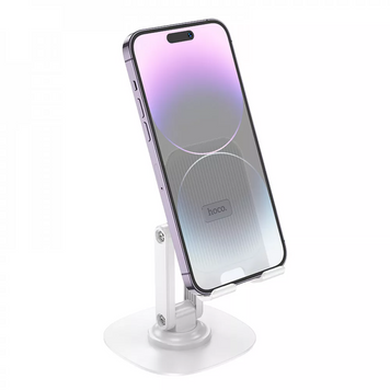 Держатель для телефона Holder — Hoco HD6 Winner dual-axis rotating desktop stand — white