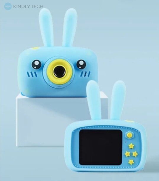 Детская фотокамера Baby Photo Camera Rabbit с автофокусом Х-500, Blue