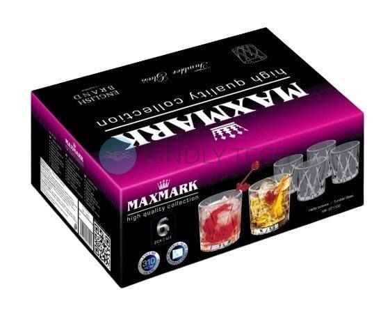 Набір склянок з різьбленим візерунком Maxmark MK-GT1102 310 мл 6 шт