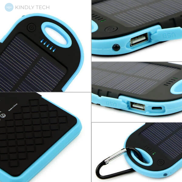 Повербанк Solar Charger 10000 mAh на сонячній батареї з LED ліхтариком Power Bank, В асортименті