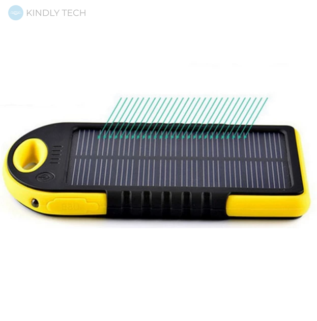 Повербанк Solar Charger 10000 mAh на сонячній батареї з LED ліхтариком Power Bank, В асортименті