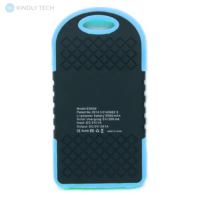 Повербанк Solar Charger 10000 mAh на сонячній батареї з LED ліхтариком Power Bank, В асортименті