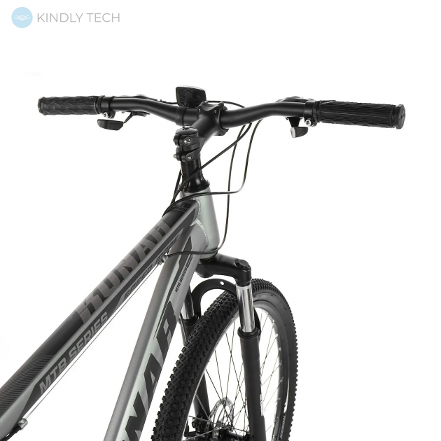 Велосипед горный с стальной рамой Konar KS-26"17 передние амортизаторы, Серый