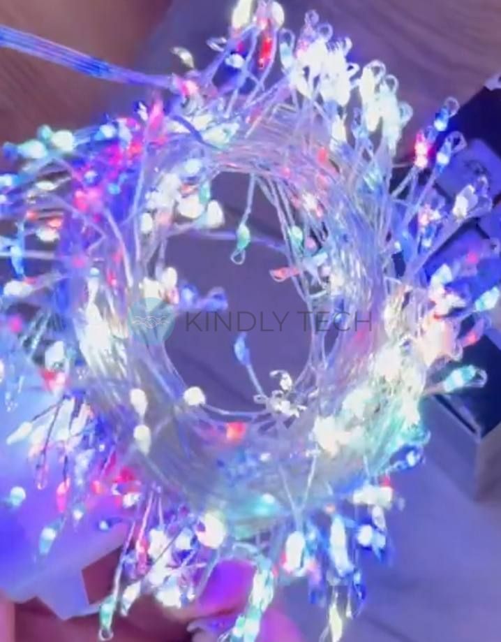 Гірлянда &laquo;Мішура&raquo;, 300 LED, 10 м, різнокольорове світіння, мідний дріт
