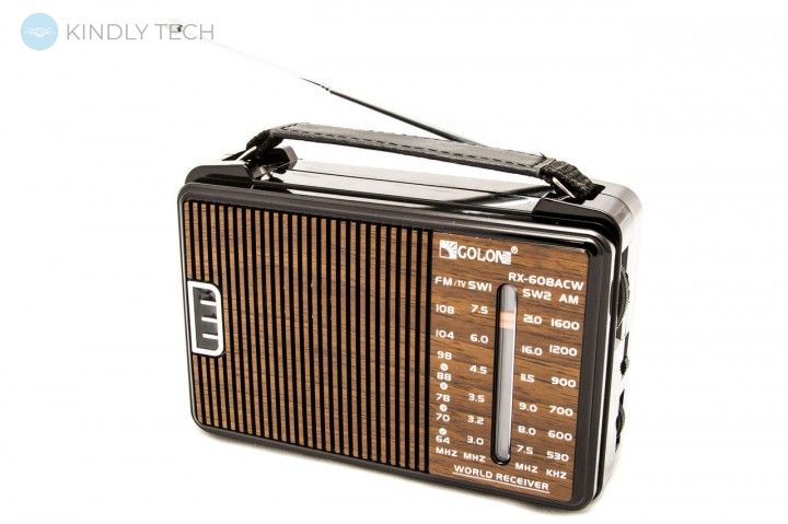 Радіоприймач радіо на батарейках Golon RX-608