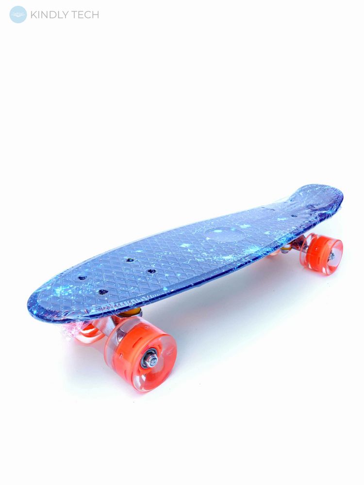 Скейт Пенни Борд Penny Board 101S со светящимися колесами, Капли